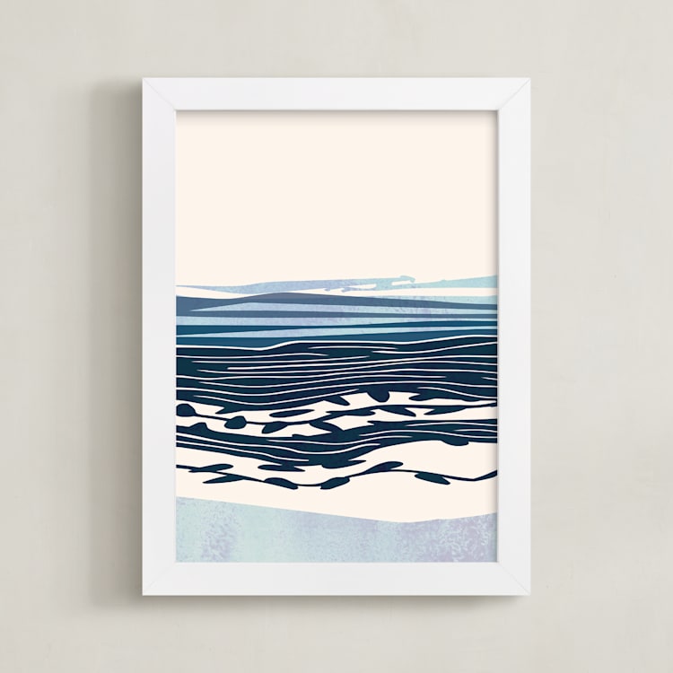 "Seascape I" - Art Print in marine by Tatjana Koraksic - Framed