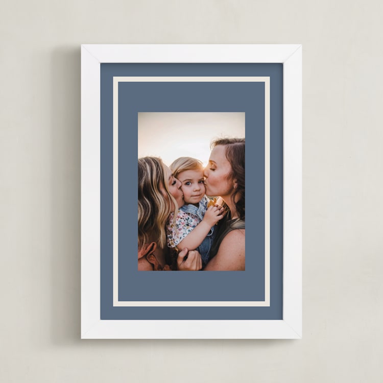 "Distant Border: Portrait" - Framed Photo in Blueberry by Angela Garrick - Framed
