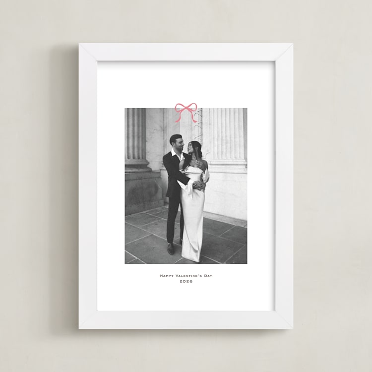 "Small Bow: Portrait Framed Photo" - Framed Photo in Petal by Annie Shapiro - Framed