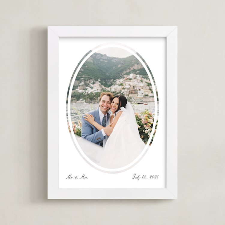 "Artifact: Oval Framed Photo" - Framed Photo in Charcoal by Snow and Ivy - Framed