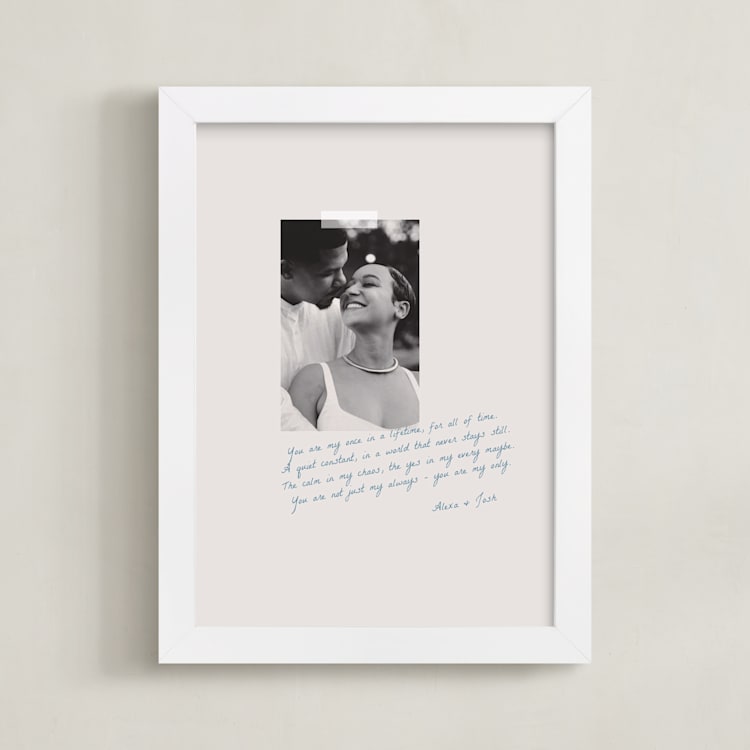 "Love Scribble: Portrait" - Framed Photo in Ocean by Jenny Millington - Framed