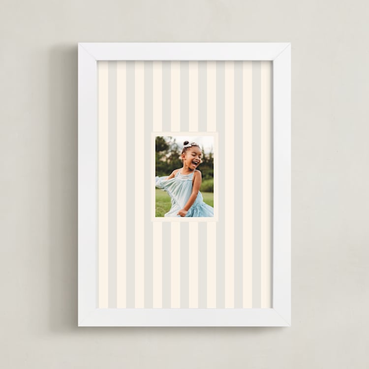 "Framed Photo: Coastal Stripe" - Framed Photo in Sea by Olivia Kanaley Inman - Framed