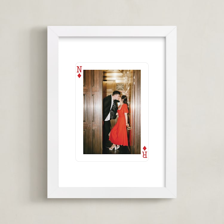 "Framed Photo: Ace of Diamonds" - Framed Photo in White by Minted - Framed