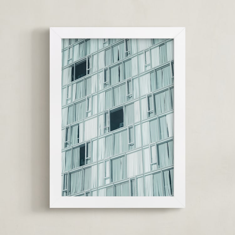 "In Reverse" - Art Print in Muted Aqua by Lindsay Ferraris Photography - Framed