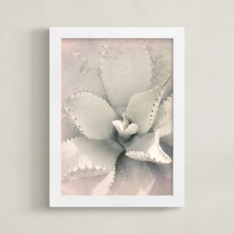"Southwestern Succulent" - Art Print in Dusty Pastel by Wilder California - Framed