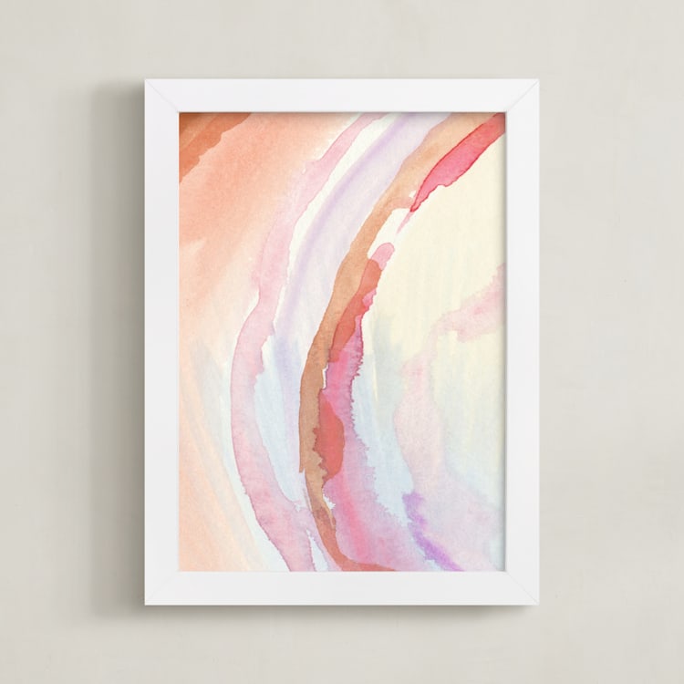 "Come Together" - Art Print in Coral Rust by Grace Kreinbrink - Framed