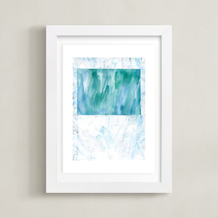 "Colorado in Paint" - Art Print in Colorado Green by Denise Wong - Framed