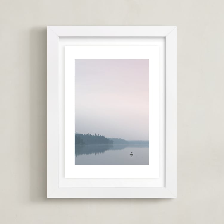 "Mornings on Bluewater" - Art Print in Morning Mist by Karen Kaul - Framed