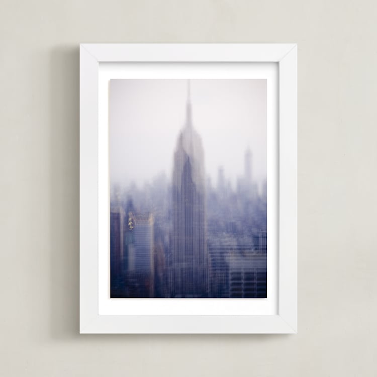 "empire state" - Art Print in Twilight by Kaitlin Rebesco - Framed