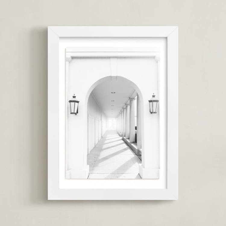 "Arches" - Art Print in Column White by Ilze Lucero - Framed