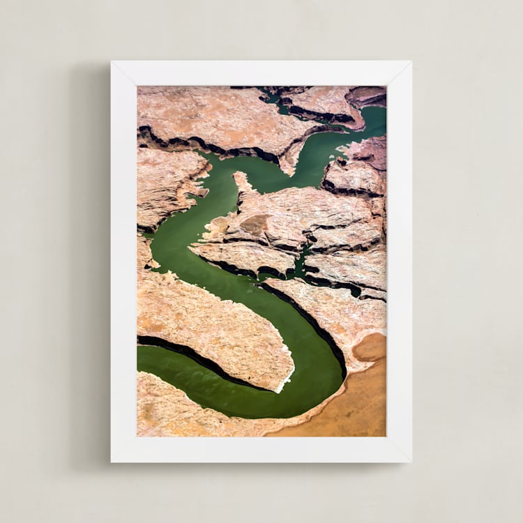 "The Grand Canyon" - Art Print in River Green by Elena Kulikova - Framed