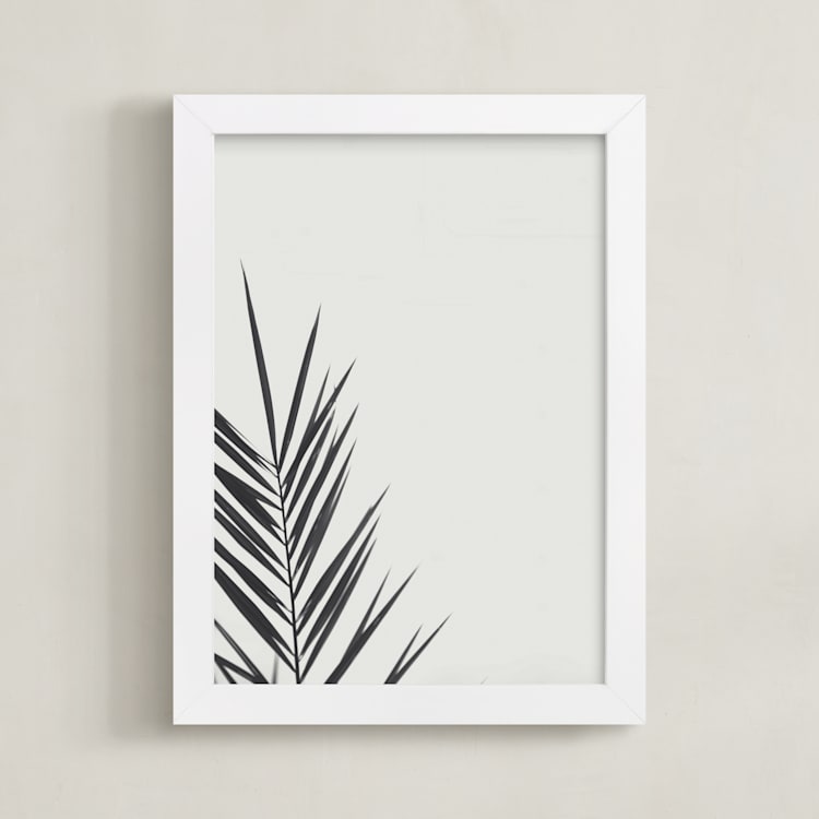 "One" - Art Print in Charcoal by Stacy Cooke - Framed