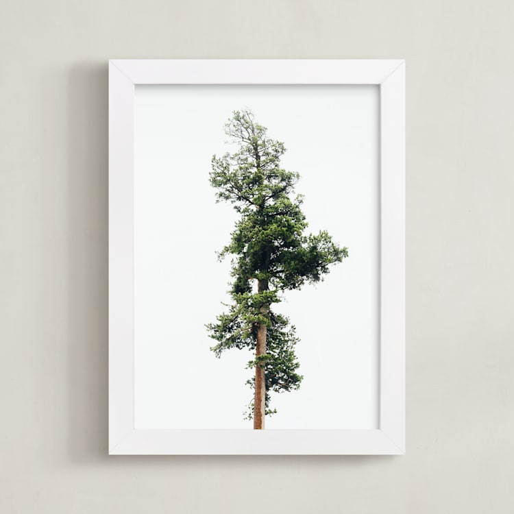 "Solo" - Art Print in spring rain by Kamala Nahas - Framed
