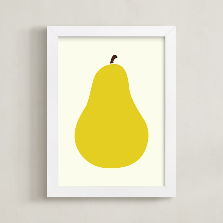 "Heirloom Pear" - Art Print in Danjou by Alexandra Stafford - Framed
