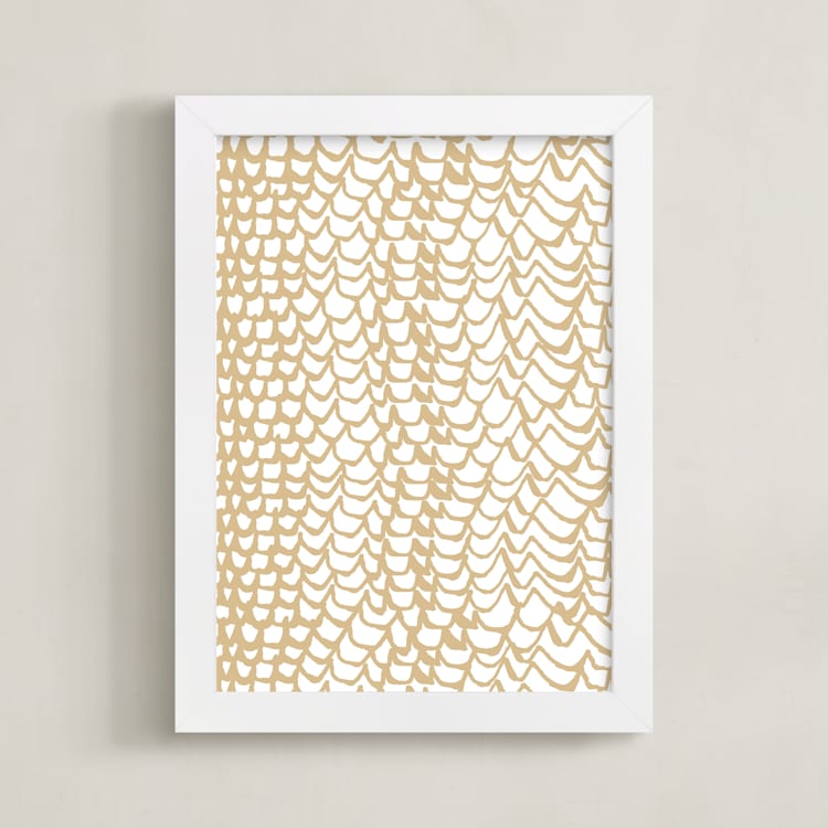 "The Rapids" - Art Print in Gold by rose lindo - Framed