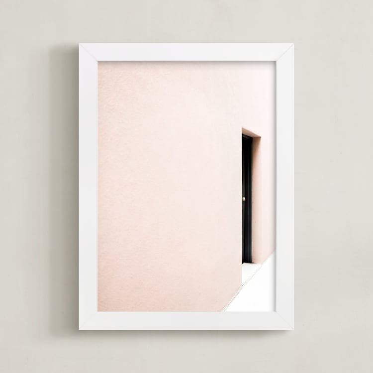 "Hidden Paths" - Art Print in Blush by Kaitie Bryant - Framed