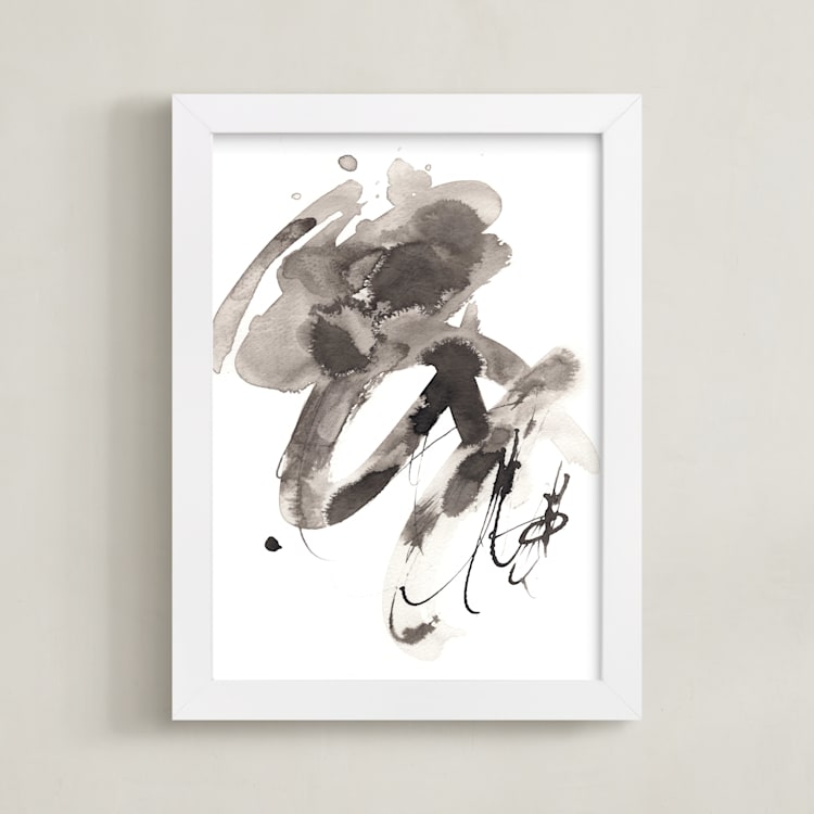 "Memphis Jane" - Art Print in Black by Misty Hughes - Framed