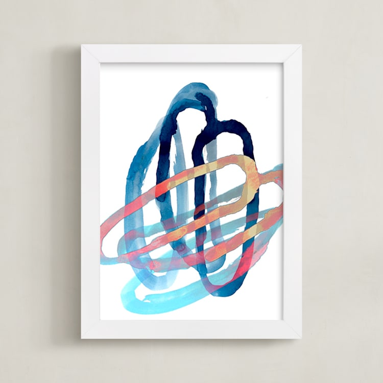 "Circular Movement" - Art Print in Multi by Roann Mathias - Framed