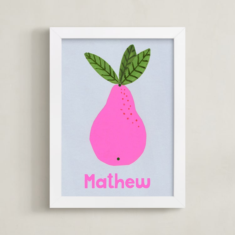 "My Fruity Family II" - Personalized Art Print in Candy by Marta Crea - Framed
