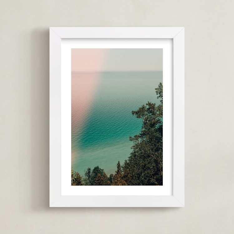 "Idyllic Day" - Art Print in Blue Aqua by OLIVIA JOY ST.CLAIRE - Framed