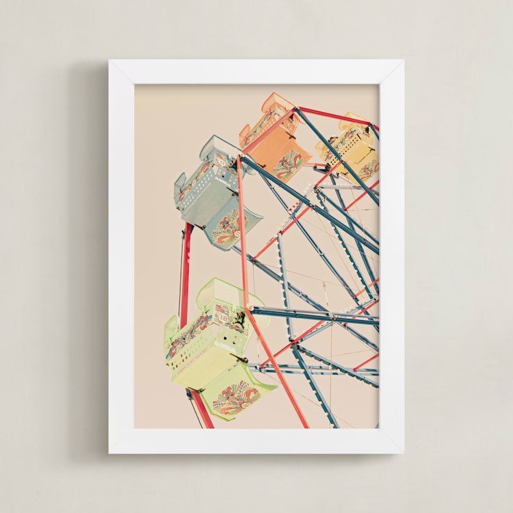 "Soaring 01" - Art Print in Cotton Candy by Shawna Urban - Framed