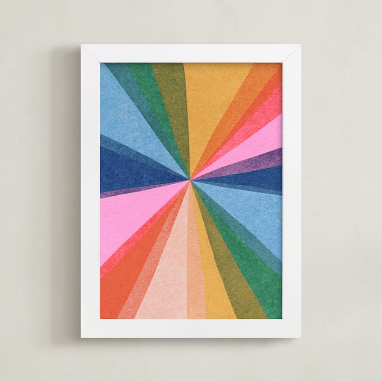 "paper kaleidoscope" - Art Print in Skittles by Carrie Moradi - Framed