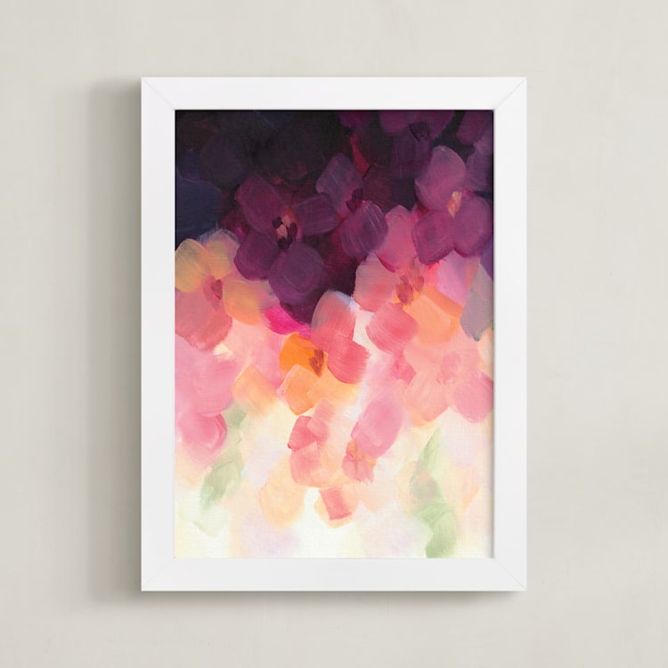 "peach blossom" - Art Print in Peach by Holly Whitcomb - Framed