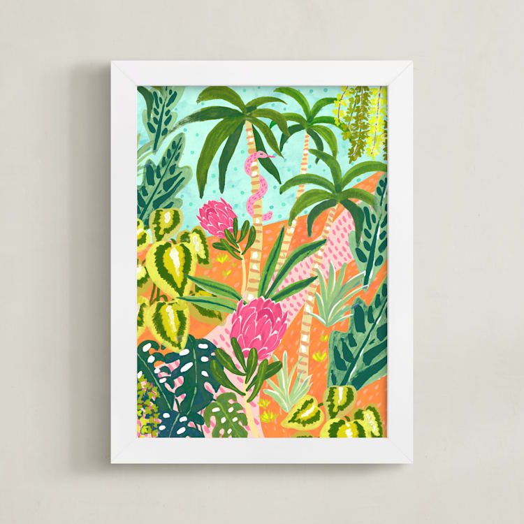 "Magic Jungle" - Art Print in Original by Sara Berrenson - Framed