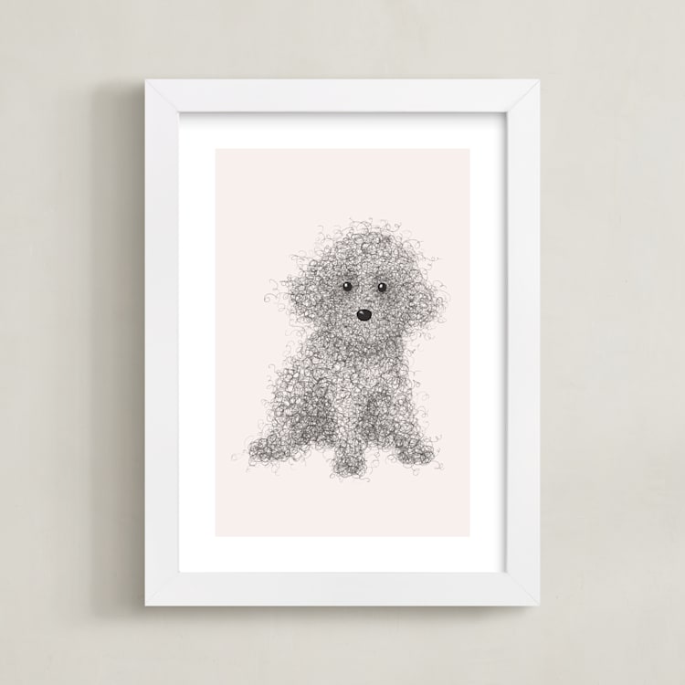 "Bingo" - Art Print in Latte by Dani Lugato - Framed
