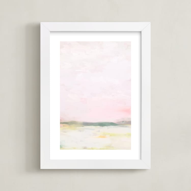"Bubblegum Dreams 1" - Art Print in Bubblegum Pink by Amy Hall - Framed