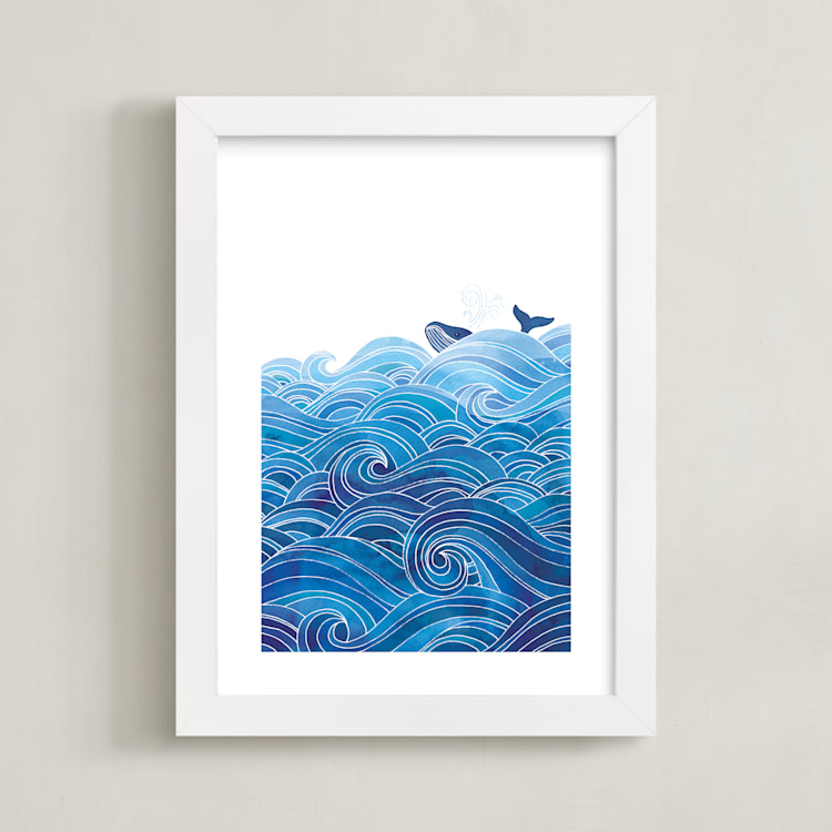 "seas the day" - Art Print in Ocean by Stardust Design Studio - Framed