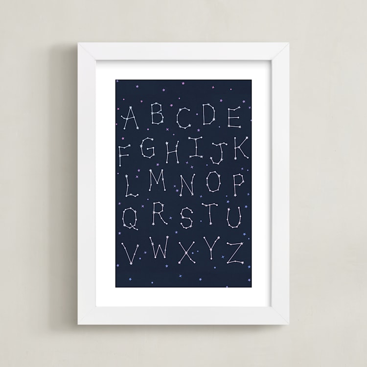 "It's Written in the Stars" - Art Print in Night by McKenna Sato - Framed