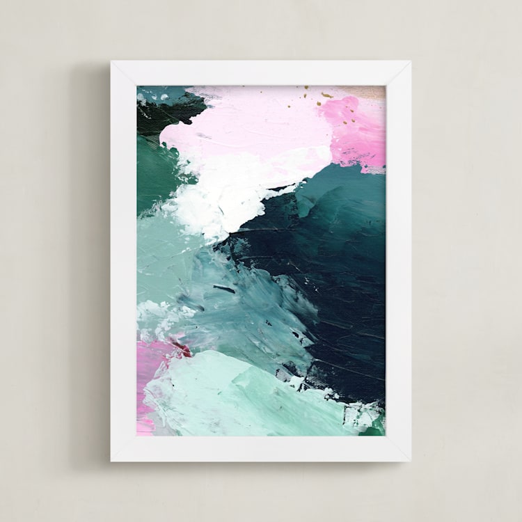 "Vivid Splash" - Art Print in Ocean by Melanie Severin - Framed