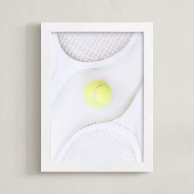 "deuce" - Art Print in wimbledon white by Alicia Abla - Framed