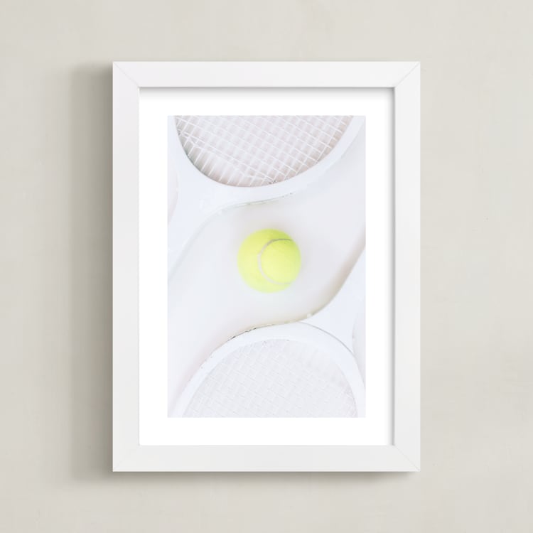 "deuce" - Art Print in wimbledon white by Alicia Abla - Framed