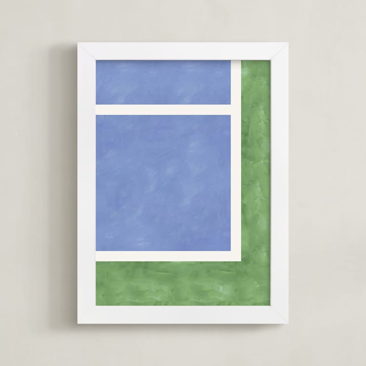 "Your Serve 2" - Art Print in Blue Deuce by Alicia Abla - Framed