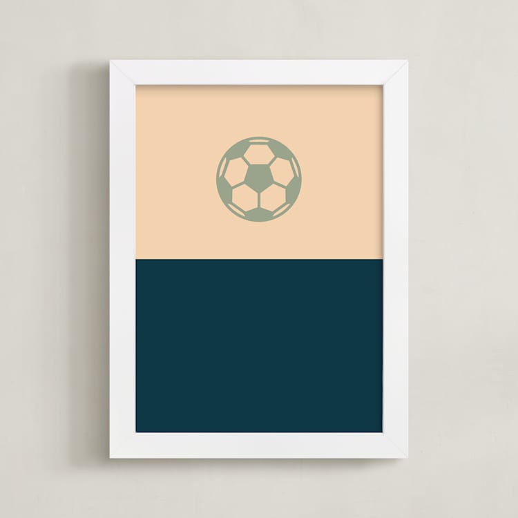 "3 Season Sport | Soccer" - Art Print in Navy by pacifica project - Framed