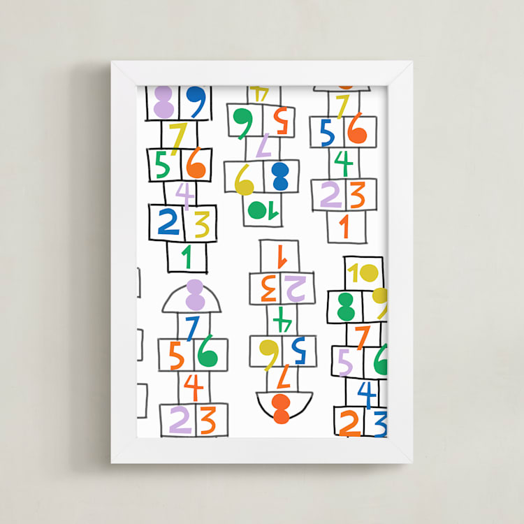 "Fun & Games II" - Art Print in Multi by Ampersand Design Studio - Framed