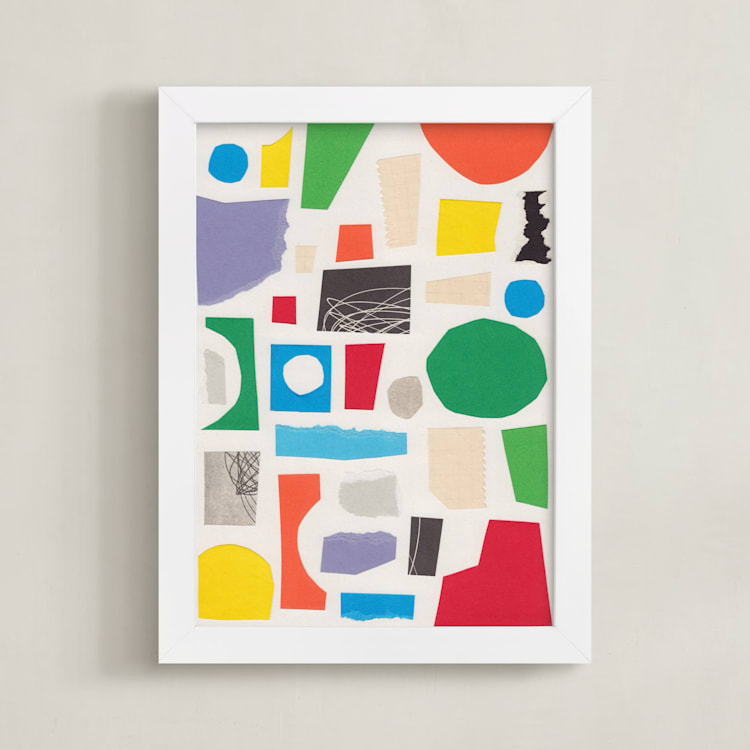 "Paper Playground" - Art Print in Sherbet by Alisa Galitsyna - Framed