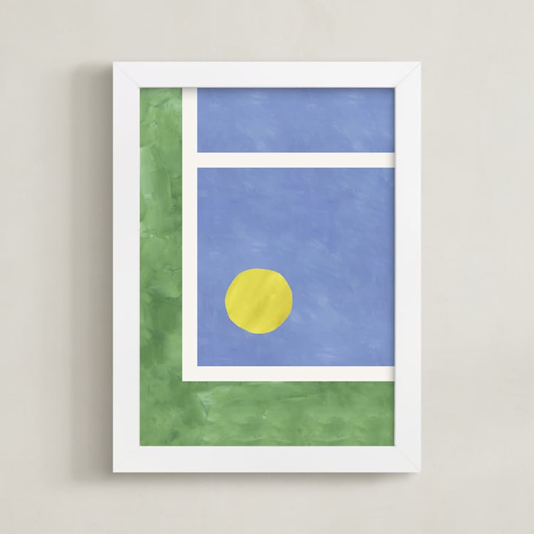 "Your Serve 1" - Art Print in Blue Deuce by Alicia Abla - Framed