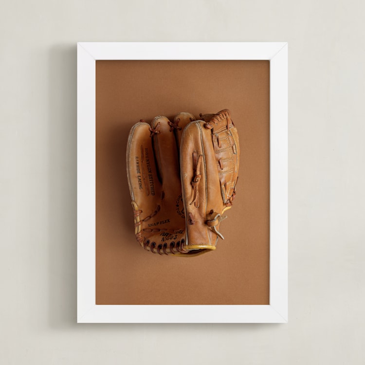 "Ready to Win 1" - Art Print in Brown by Paola Benenati - Framed