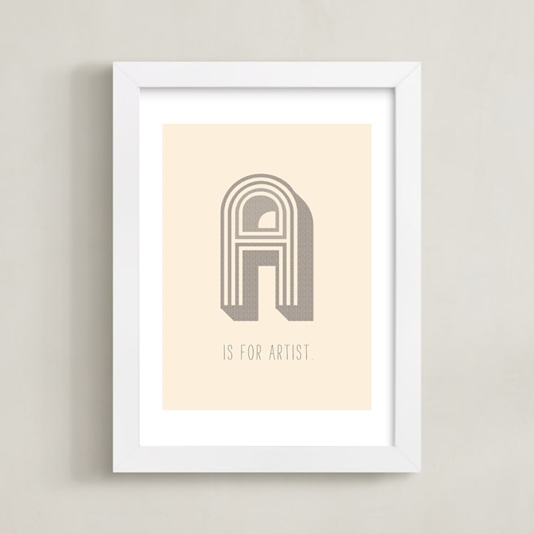 "Artisan" - Art Print in Almond by Marabou Design - Framed