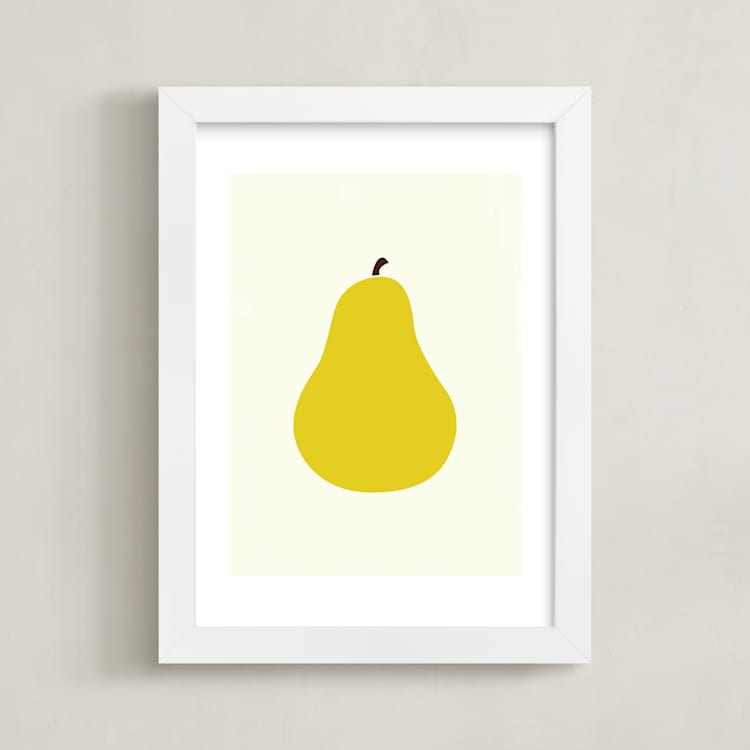 "Heirloom Pear" - Art Print in Danjou by Alexandra Stafford - Framed