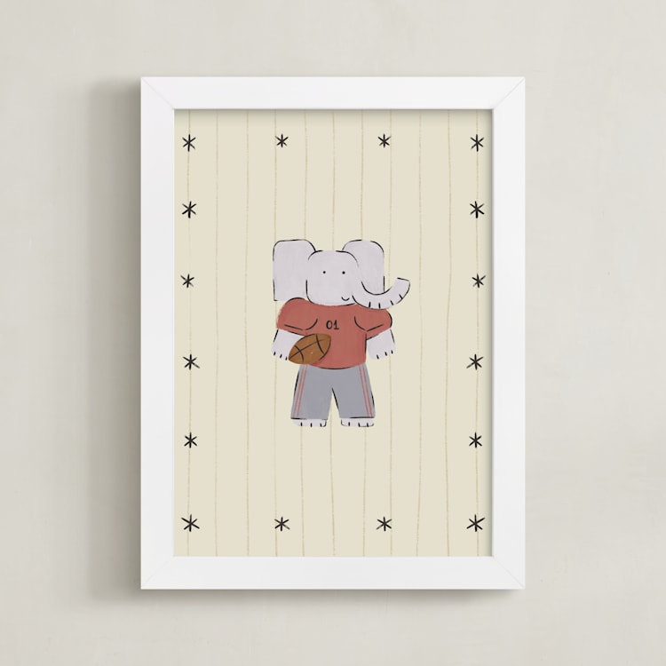 "Little All-Stars 1" - Art Print in Sand by Zove Ahhh - Framed
