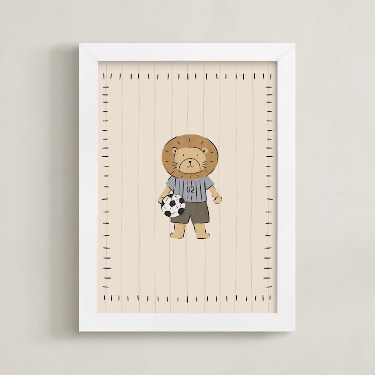"Little All-Stars 2" - Art Print in Sand by Zove Ahhh - Framed
