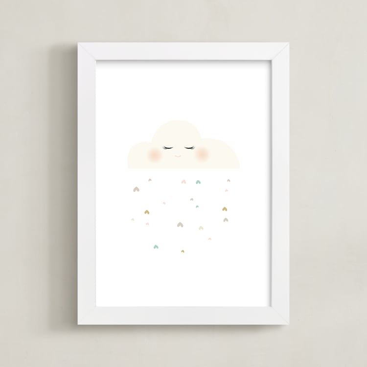 "Miss Cloud" - Art Print in Cotton by fatfatin - Framed