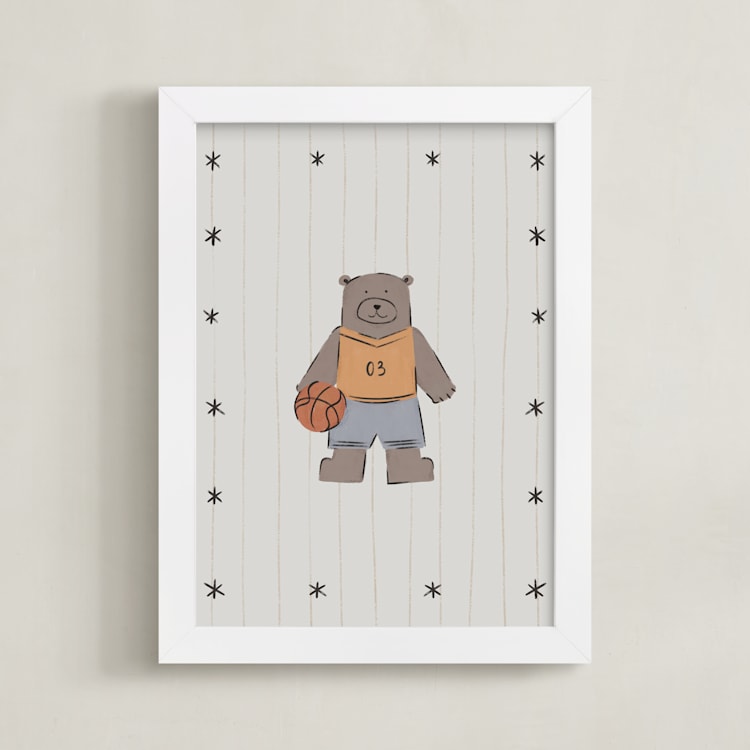 "Little All-Stars 3" - Art Print in Sand by Zove Ahhh - Framed