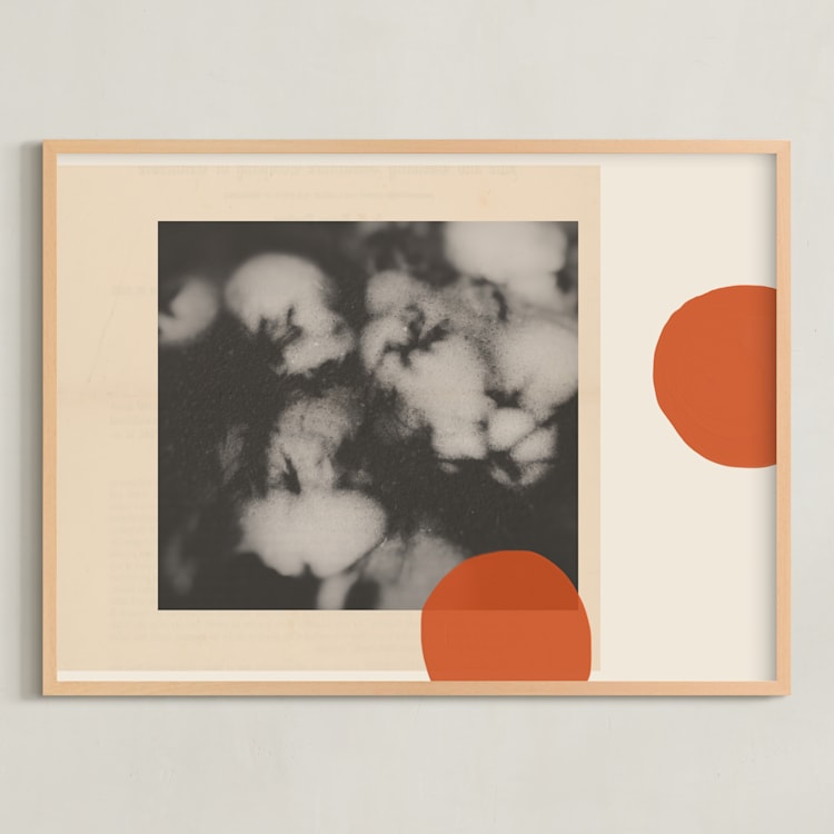 "Musings" - Art Print in Rust by Morgan Kendall - Framed