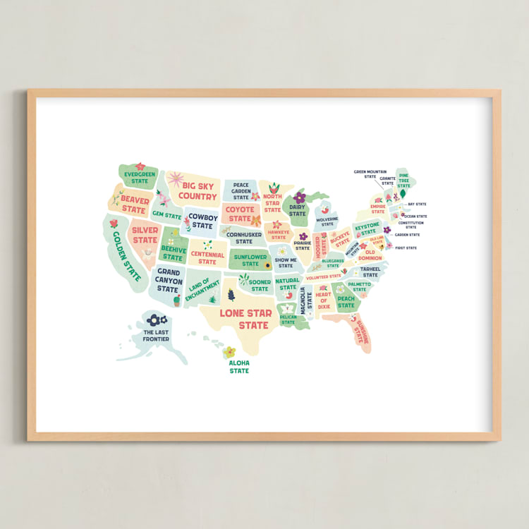 "United Nicknames" - Art Print in White by Char-Lynn Griffiths - Framed