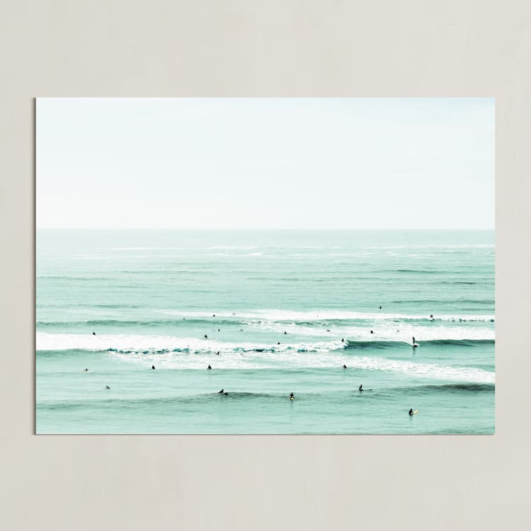 "And The Color Of My Eyes Has Gone Back Into The Sea" - Art Print in green by Summer Strauch - Unframed